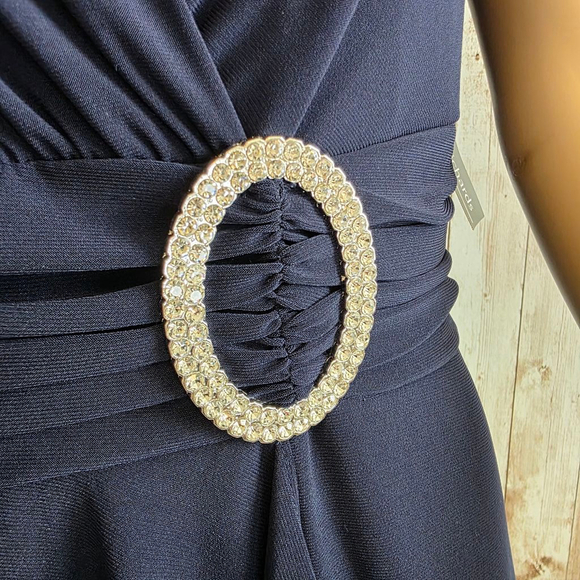 Women's R&M Richards Petite Dress Size 14P Navy - Picture 3 of 9